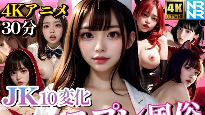  [黏糊糊的動畫]JK10變身cosplay娛樂！體內射精 激烈的性愛